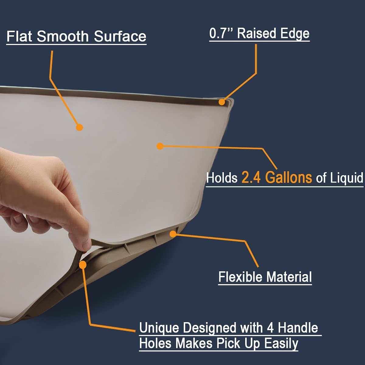 Silicone Under Sink Mat – Kitchen Cabinet Liner Protector