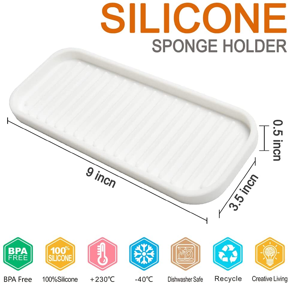 Pieces Kitchen Sink Organizer 9 * 23cm Silicone Sponge Holder