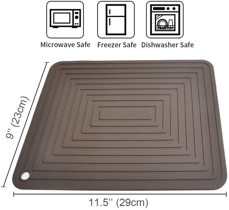 Large Silicone Trivet Mat for Hot Dishes/Heat Resistant pot holder, 12"x 9" Non Slip Thick Flexible Hot Pads for Kitchen Table set of 2